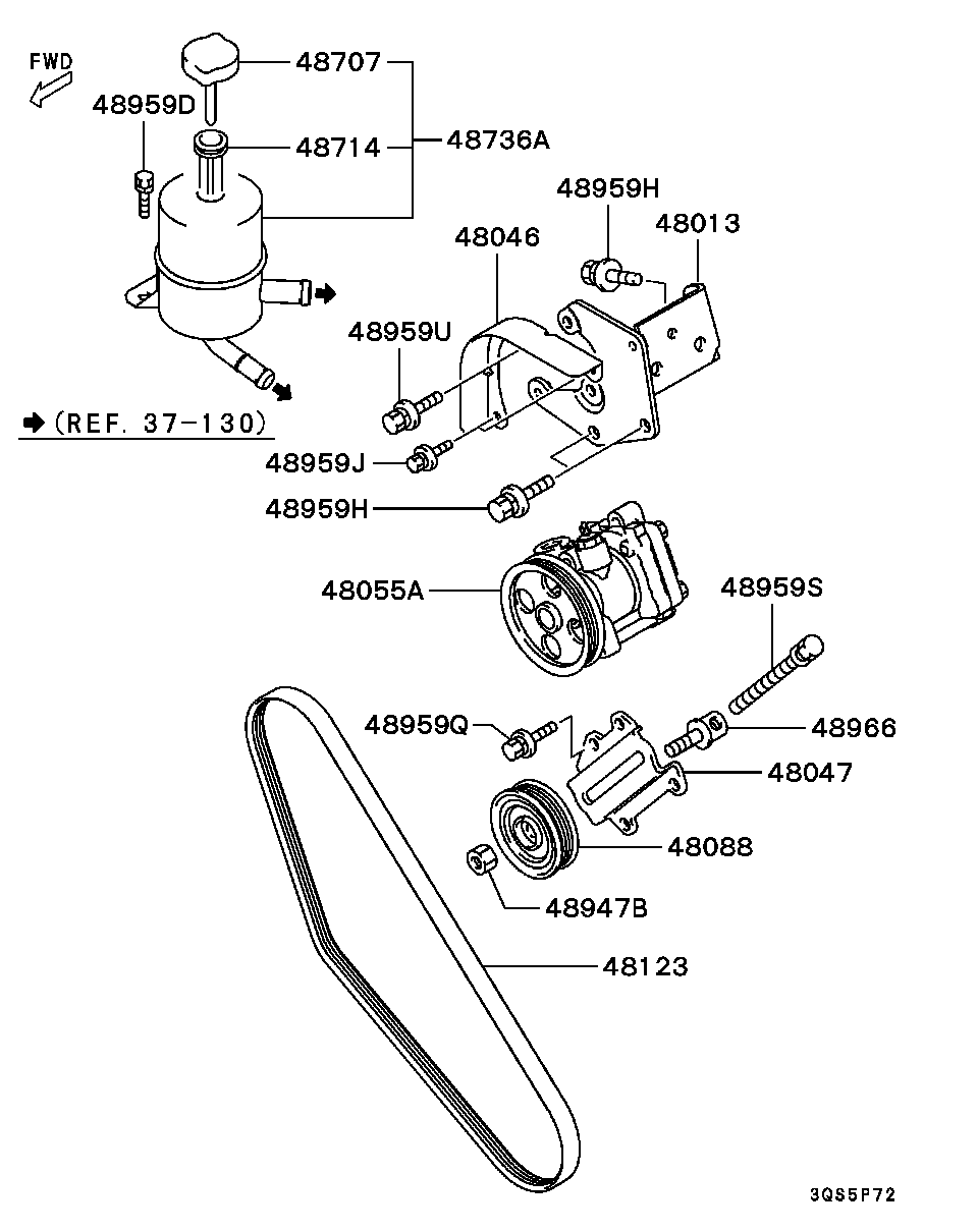 Mitsubishi MN155726 - Пистов ремък vvparts.bg