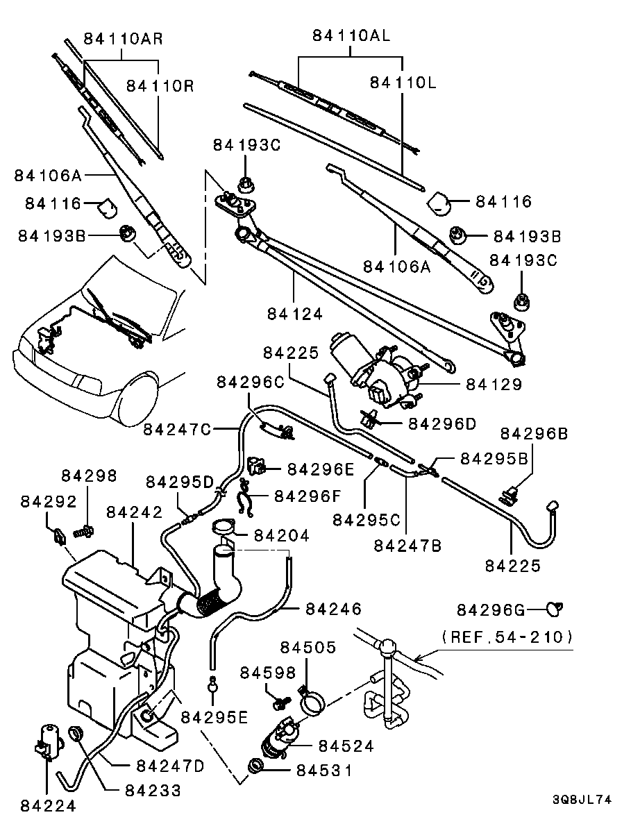 Mitsubishi MR300877 - Перо на чистачка vvparts.bg