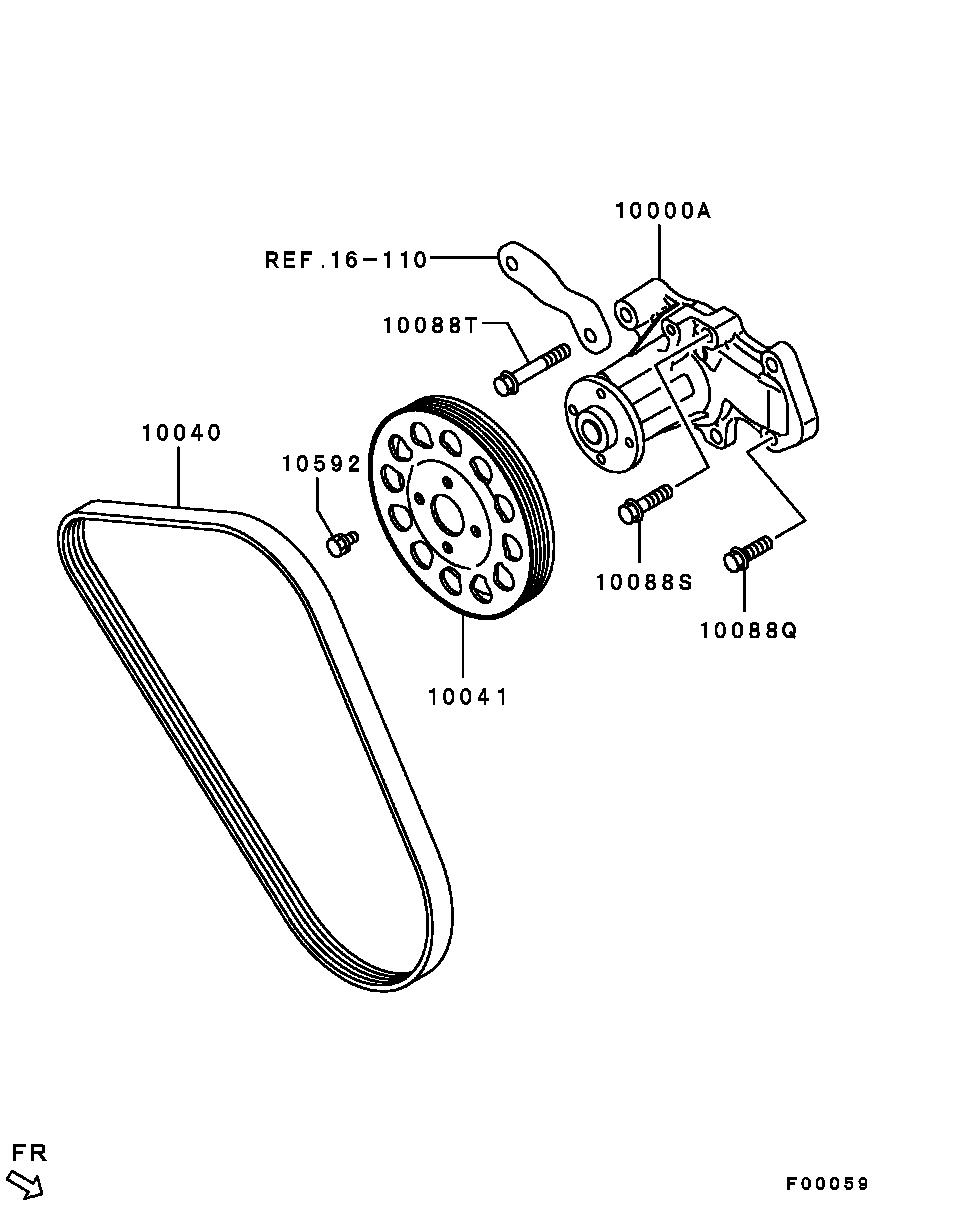 Mitsubishi MN155686 - Водна помпа vvparts.bg