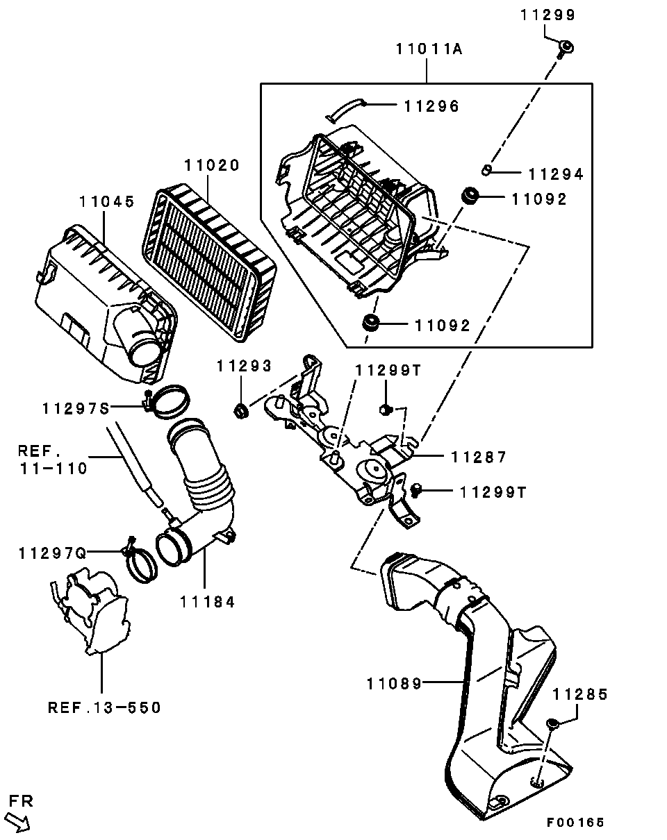 Mitsubishi 1500A023 - Въздушен филтър vvparts.bg