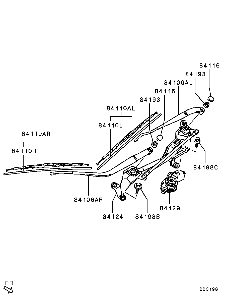 Mitsubishi 8250A217 - Перо на чистачка vvparts.bg