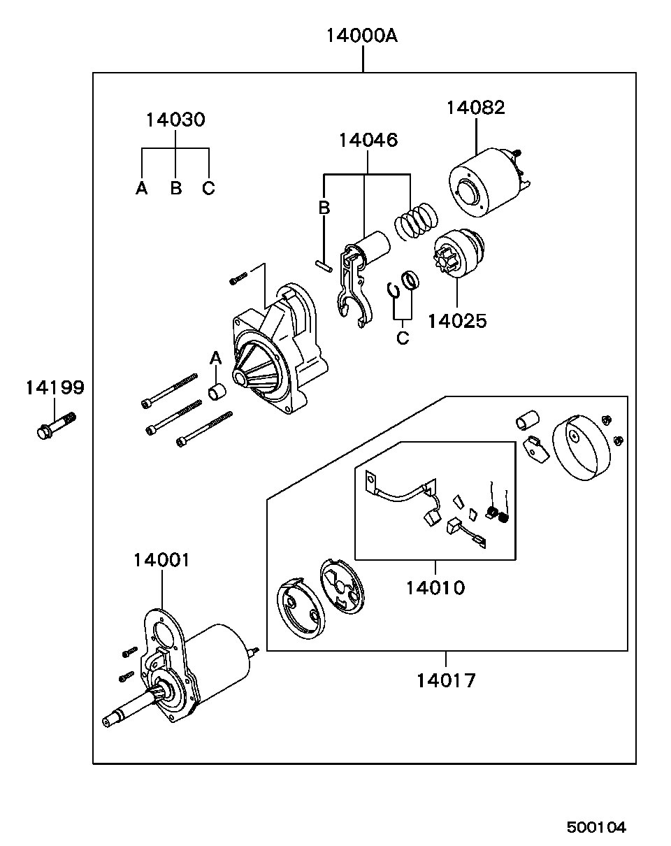 Mitsubishi MD 308088 - Стартер vvparts.bg