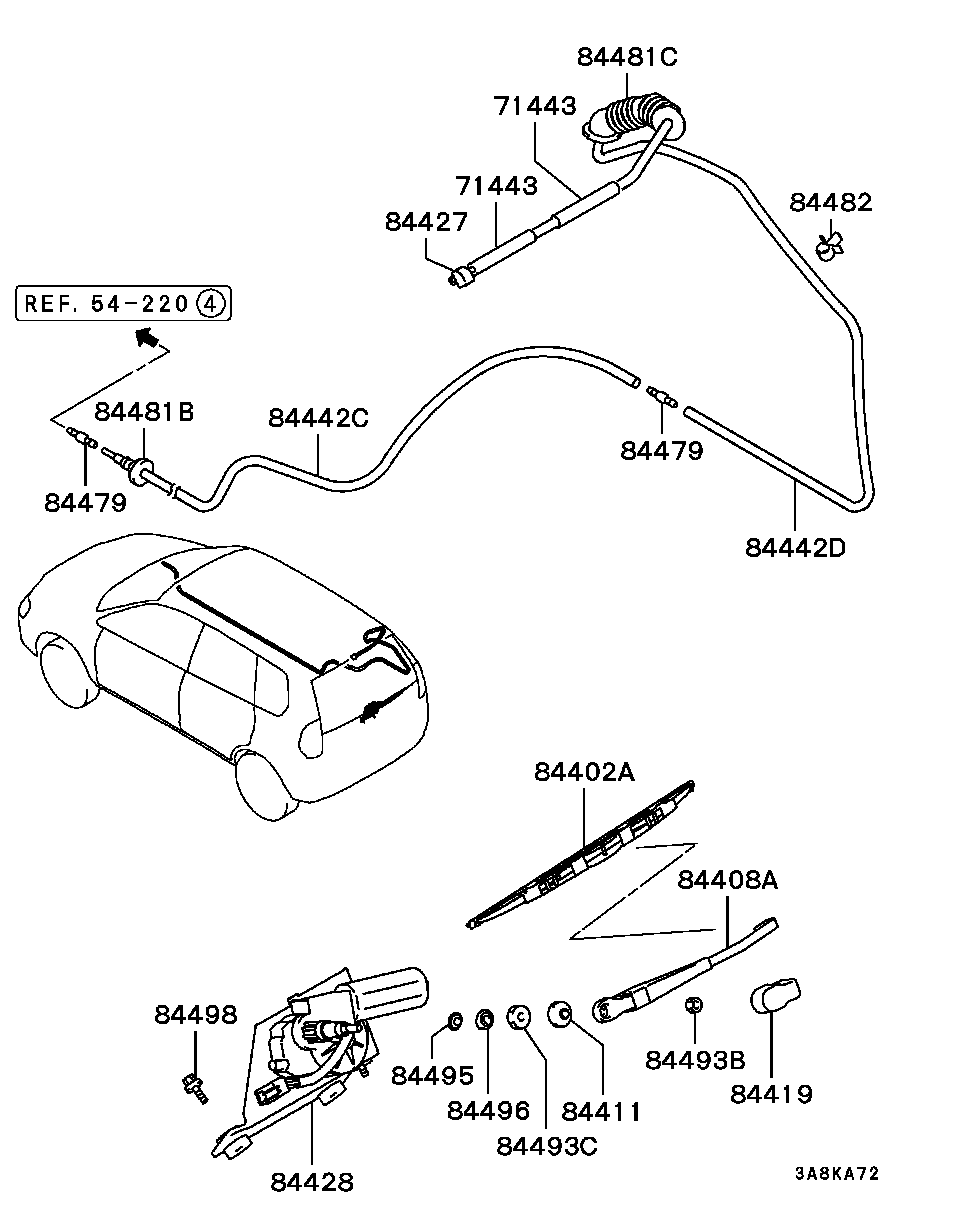 Mitsubishi MR416376 - Перо на чистачка vvparts.bg