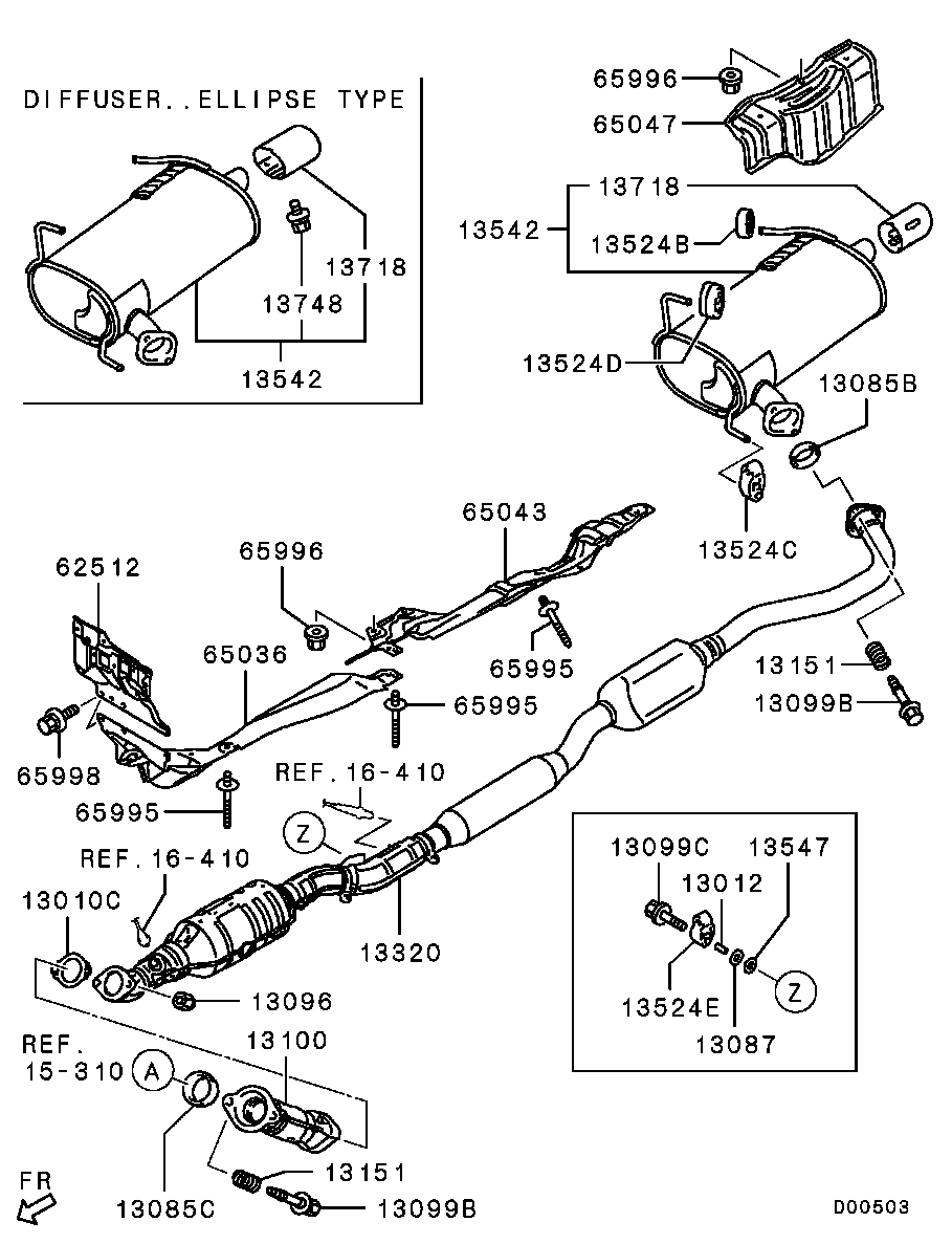 Mitsubishi (1570A837) - Средно гърне vvparts.bg