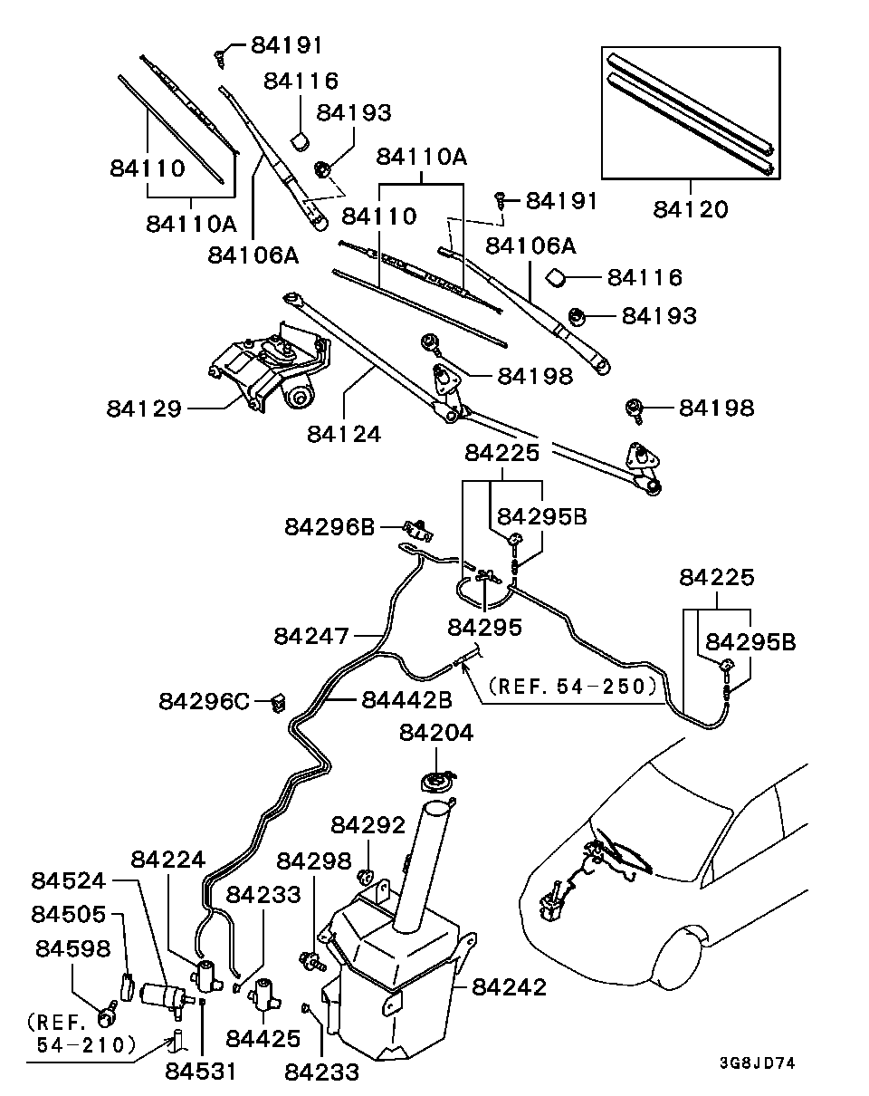 Mitsubishi MR472595 - Перо на чистачка vvparts.bg