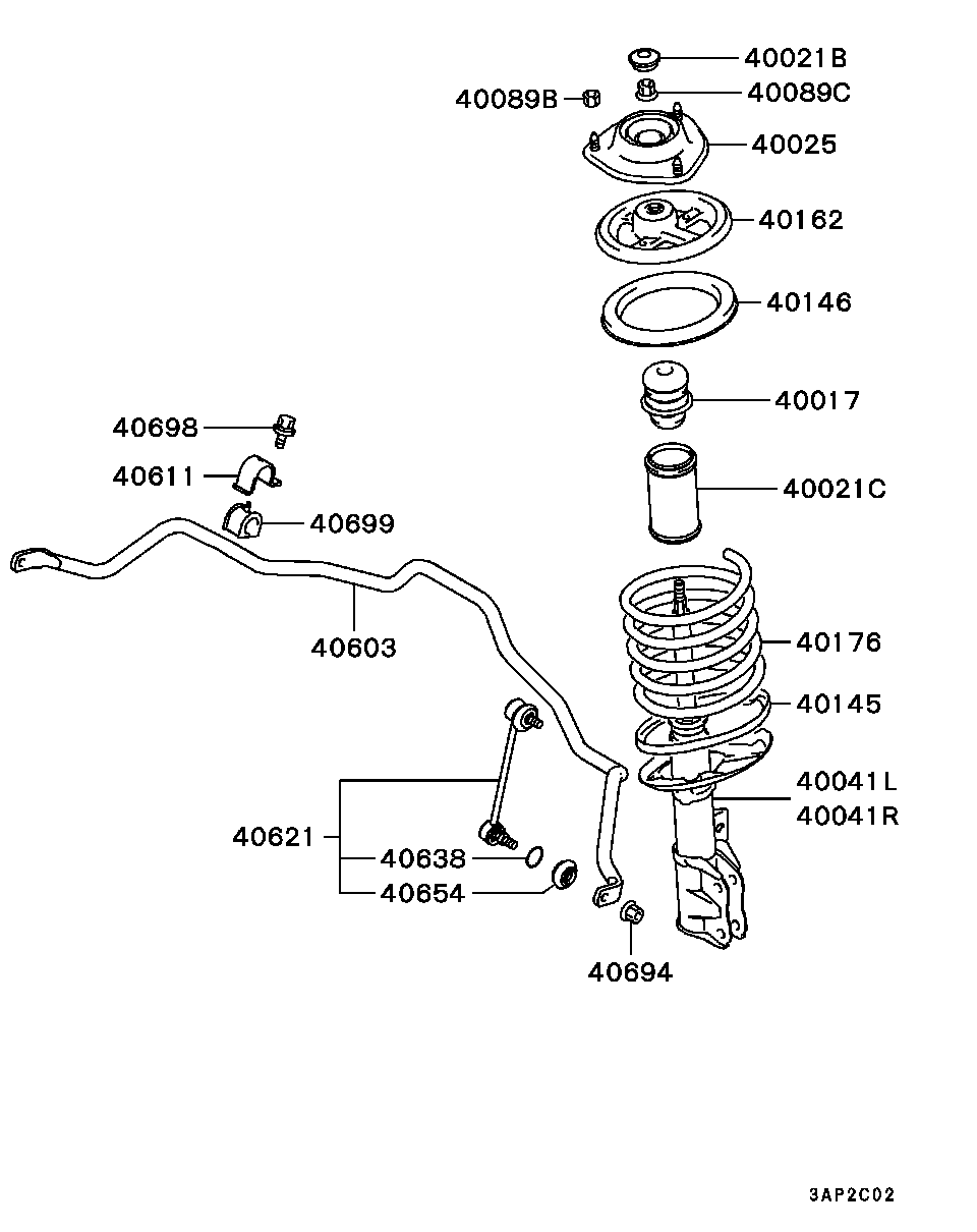 Mitsubishi MR102431 - Амортисьор vvparts.bg