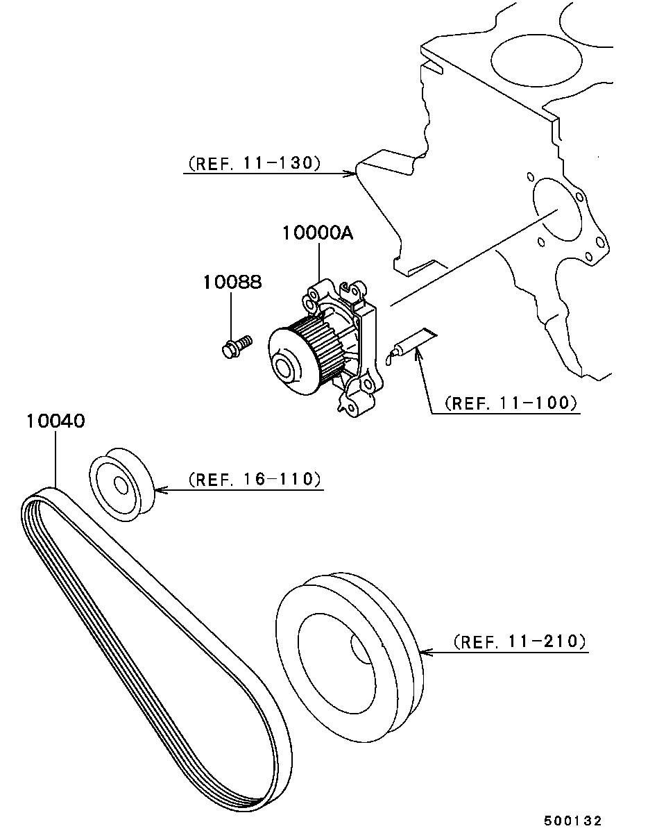 NISSAN MD301833 - Пистов ремък vvparts.bg