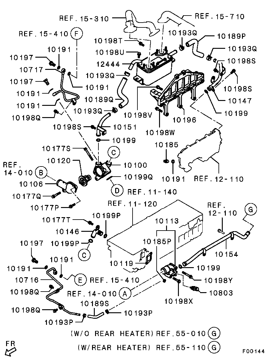 Mitsubishi 1305A191 - Термостат, охладителна течност vvparts.bg