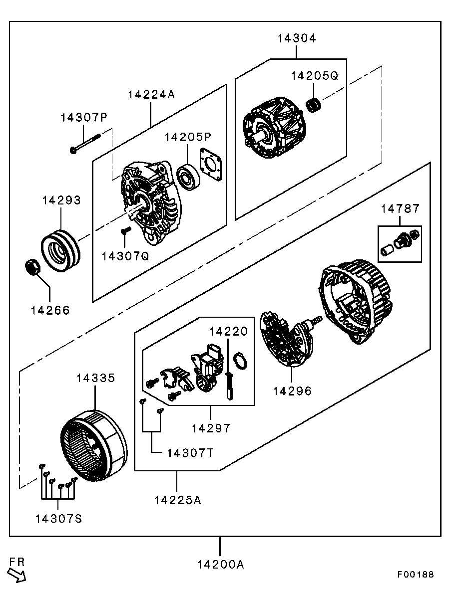 Mitsubishi 1800A214 - Генератор vvparts.bg