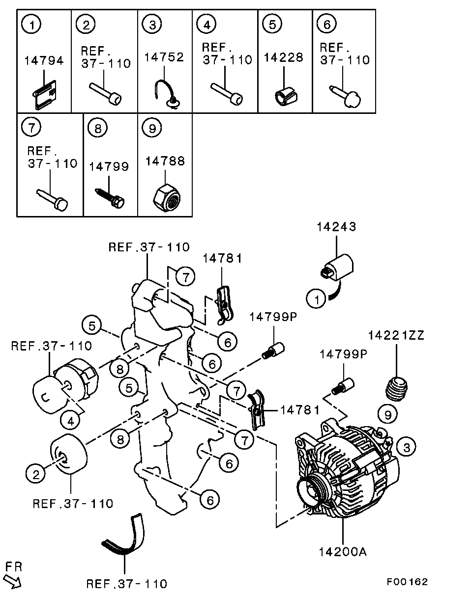 Mitsubishi 1800A138 - Генератор vvparts.bg