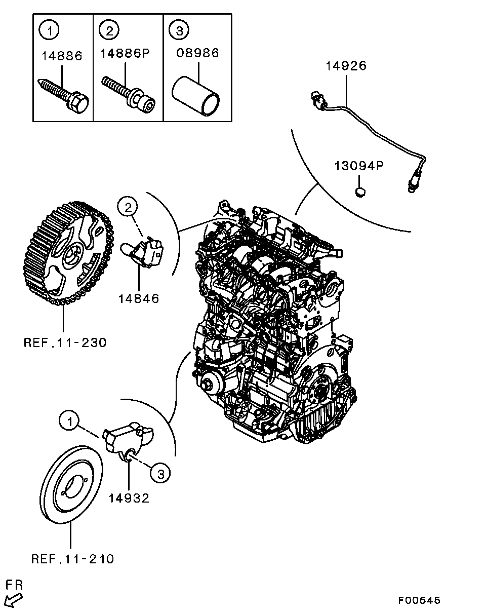 Mitsubishi MN982271 - Датчик, положение на разпределителния вал vvparts.bg