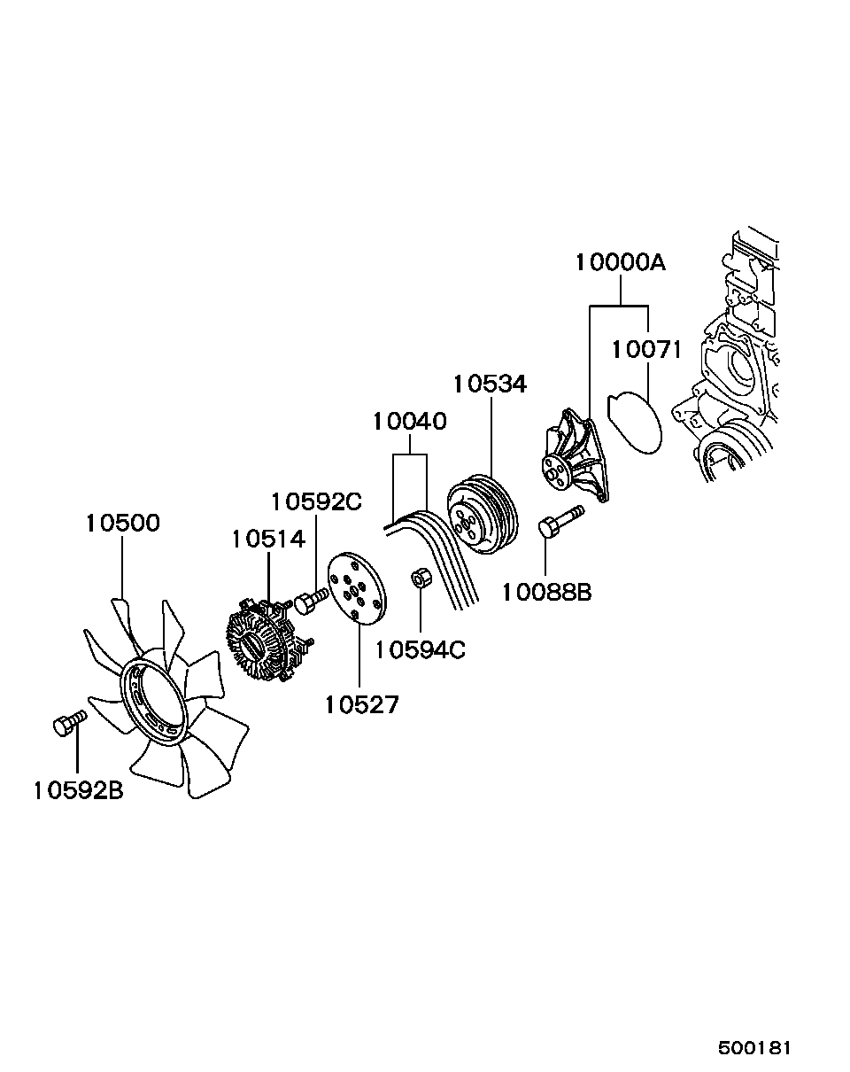 Mitsubishi ME993473 - Водна помпа vvparts.bg