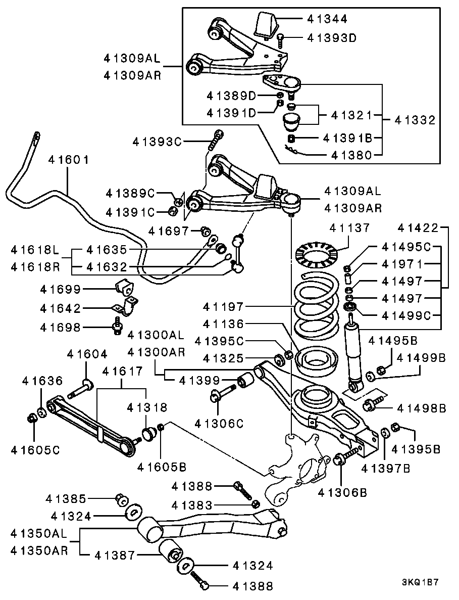 Mitsubishi 4162A023 - Амортисьор vvparts.bg