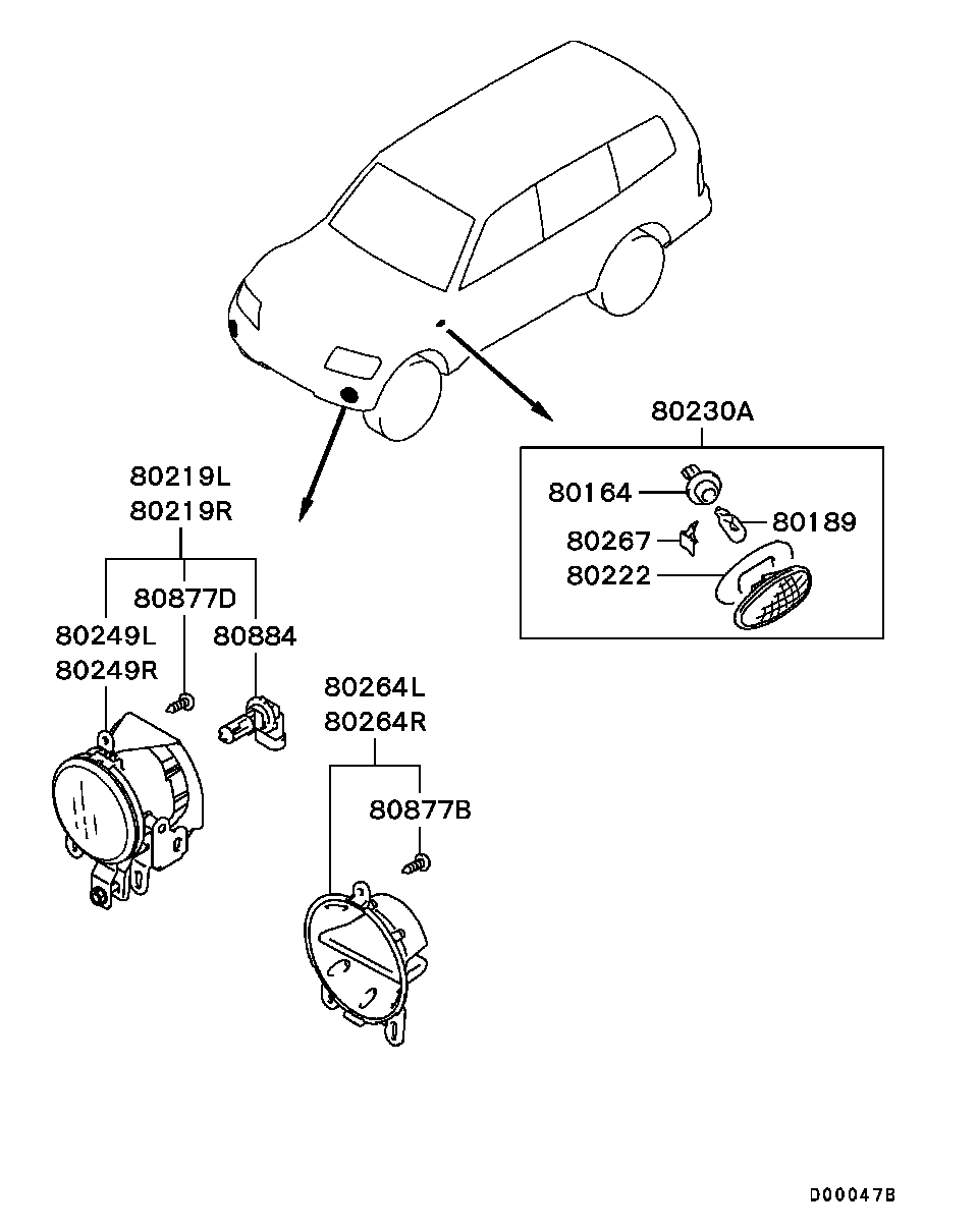 Mitsubishi MS 820960 - Крушка с нагреваема жичка, фар за осветяване при завиване vvparts.bg