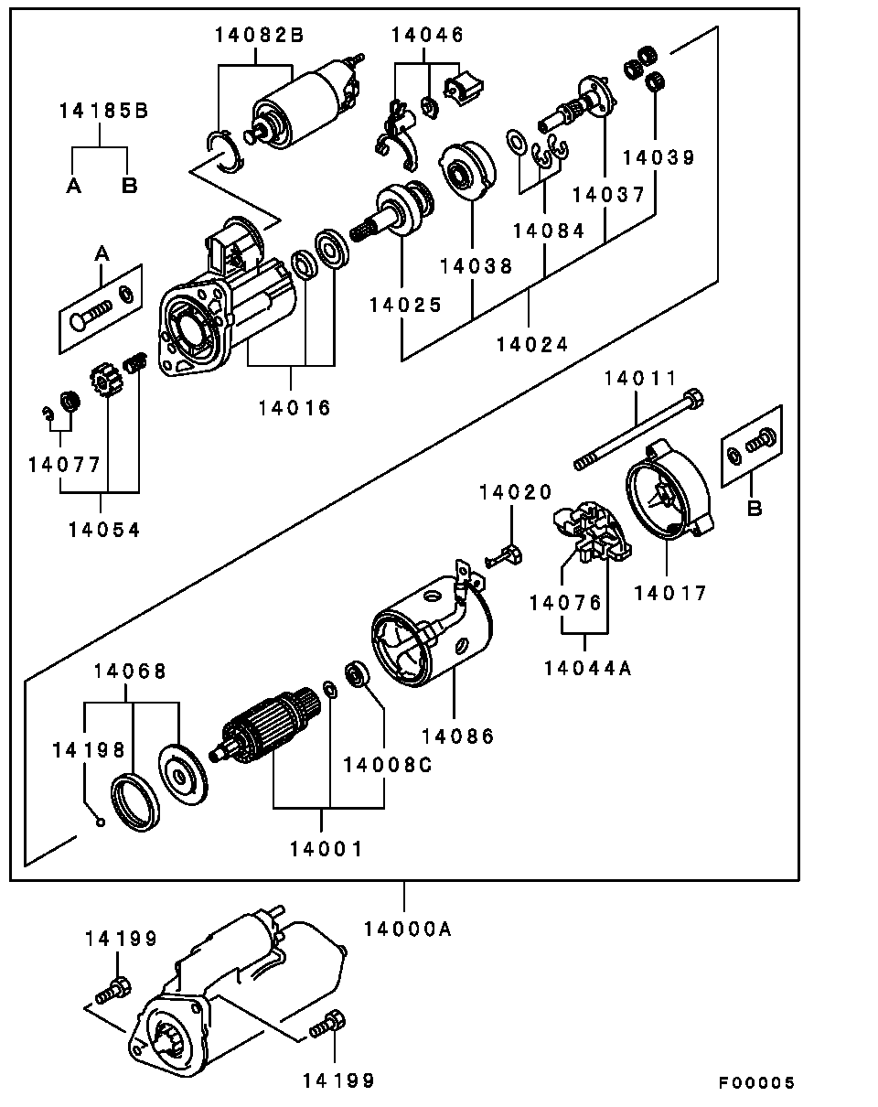 Mitsubishi ME 204424 - Стартер vvparts.bg