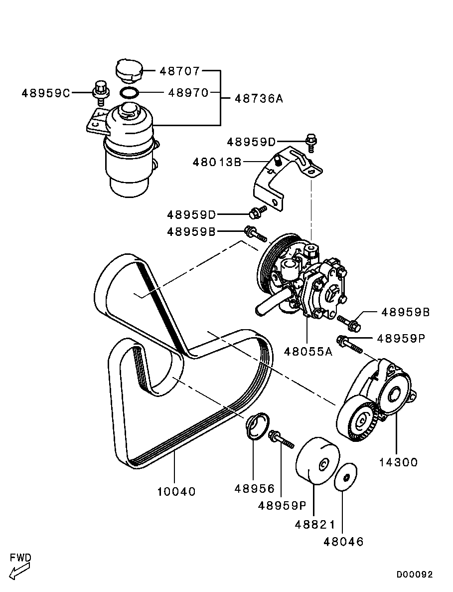 Jeep 4451A020 - Пистов ремък vvparts.bg