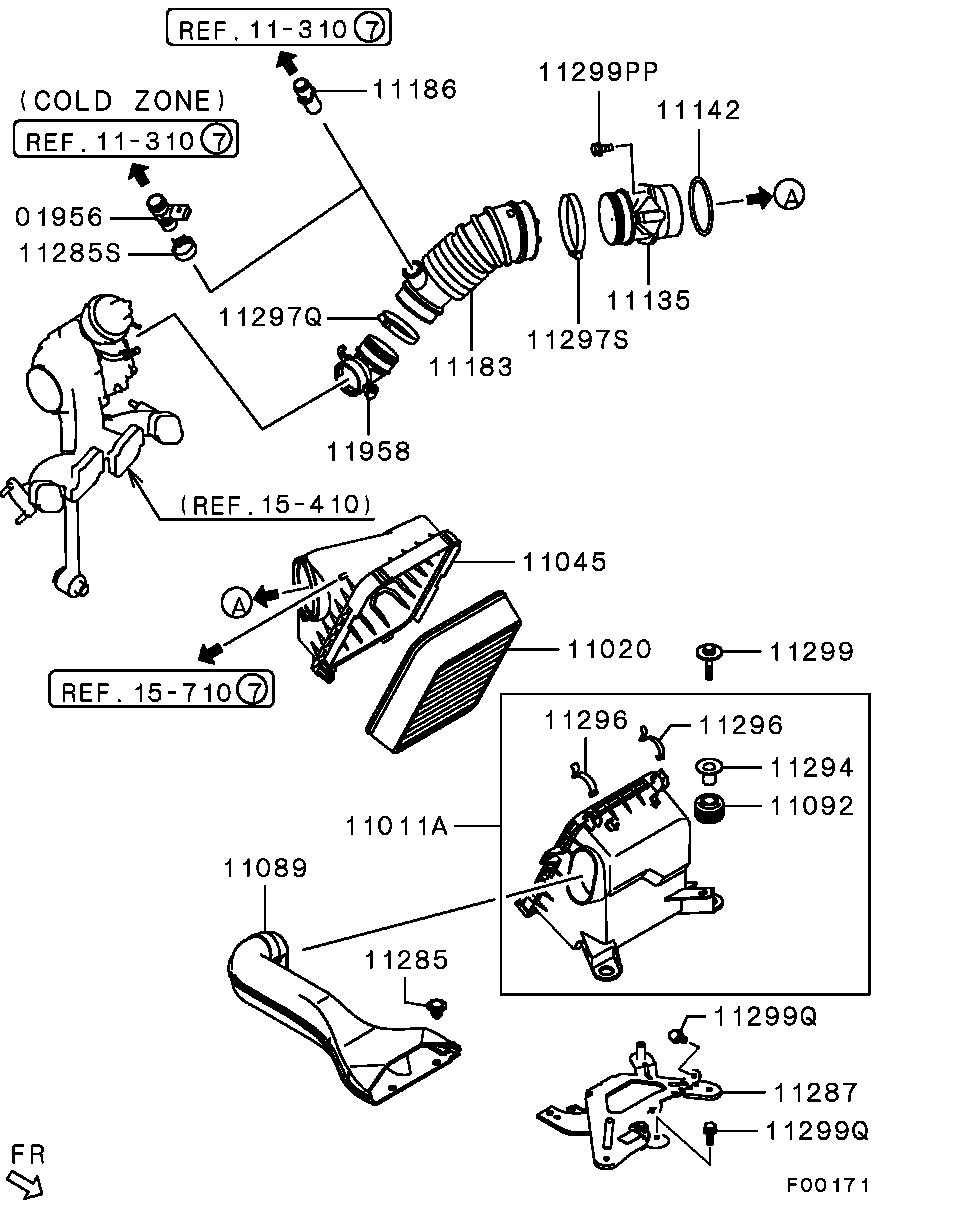 Mitsubishi MN 135269 - Въздушен филтър vvparts.bg