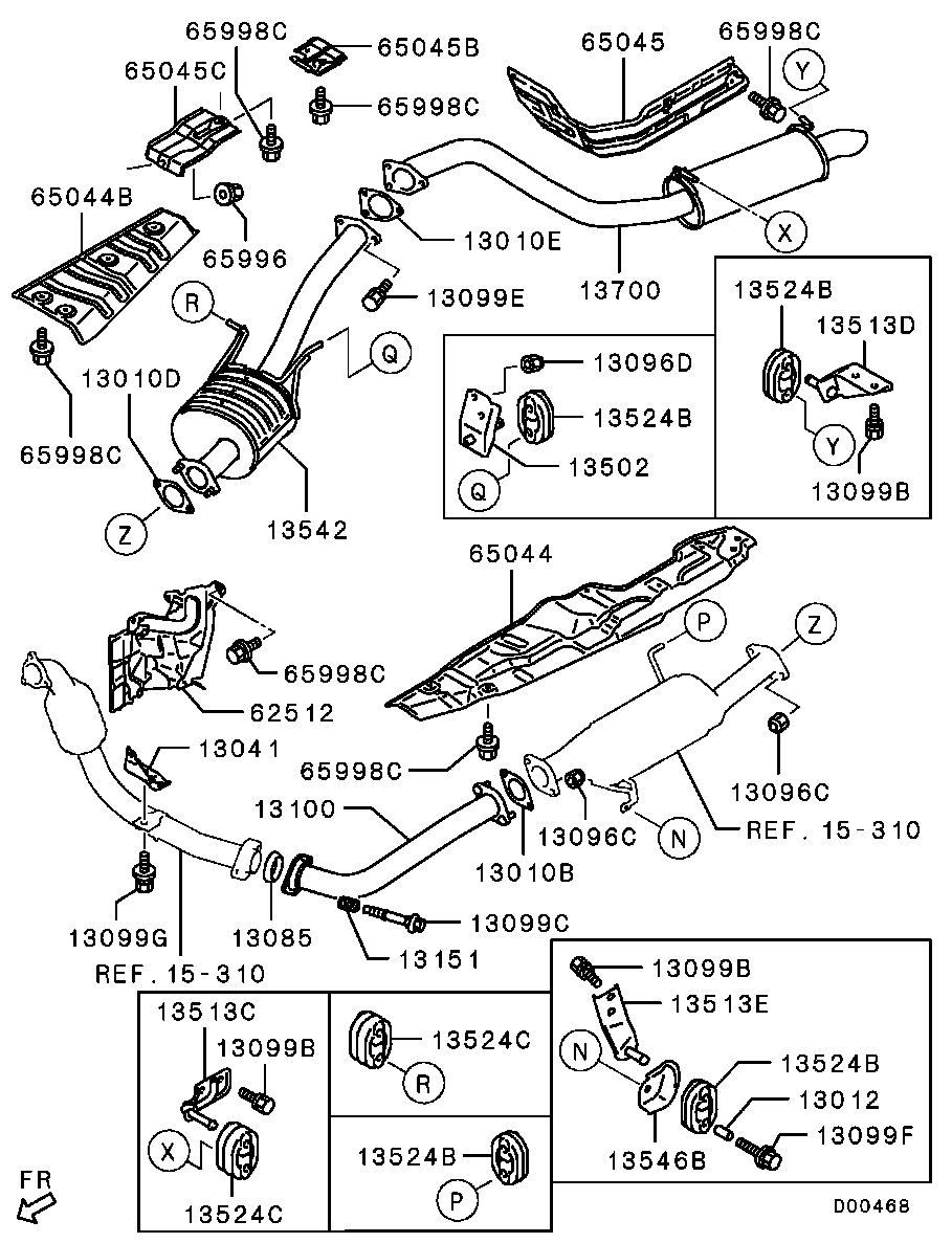 Mitsubishi MR450710 - Уплътнителен пръстен, изпуск. тръба vvparts.bg