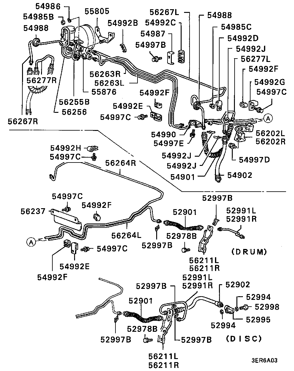 Mitsubishi MB857555 - Спирачен маркуч vvparts.bg