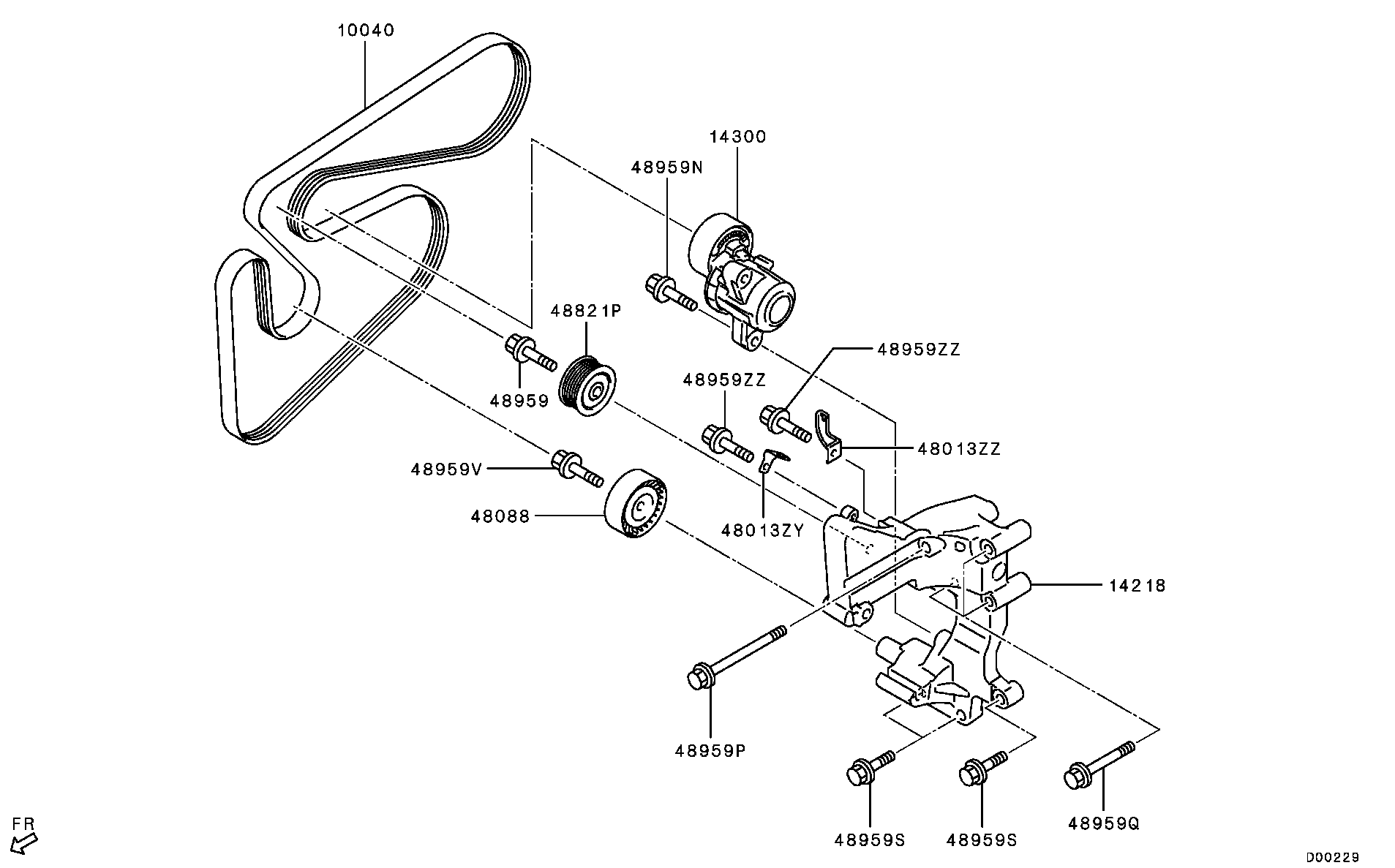 Mitsubishi 1340A150 - Пистов ремък vvparts.bg