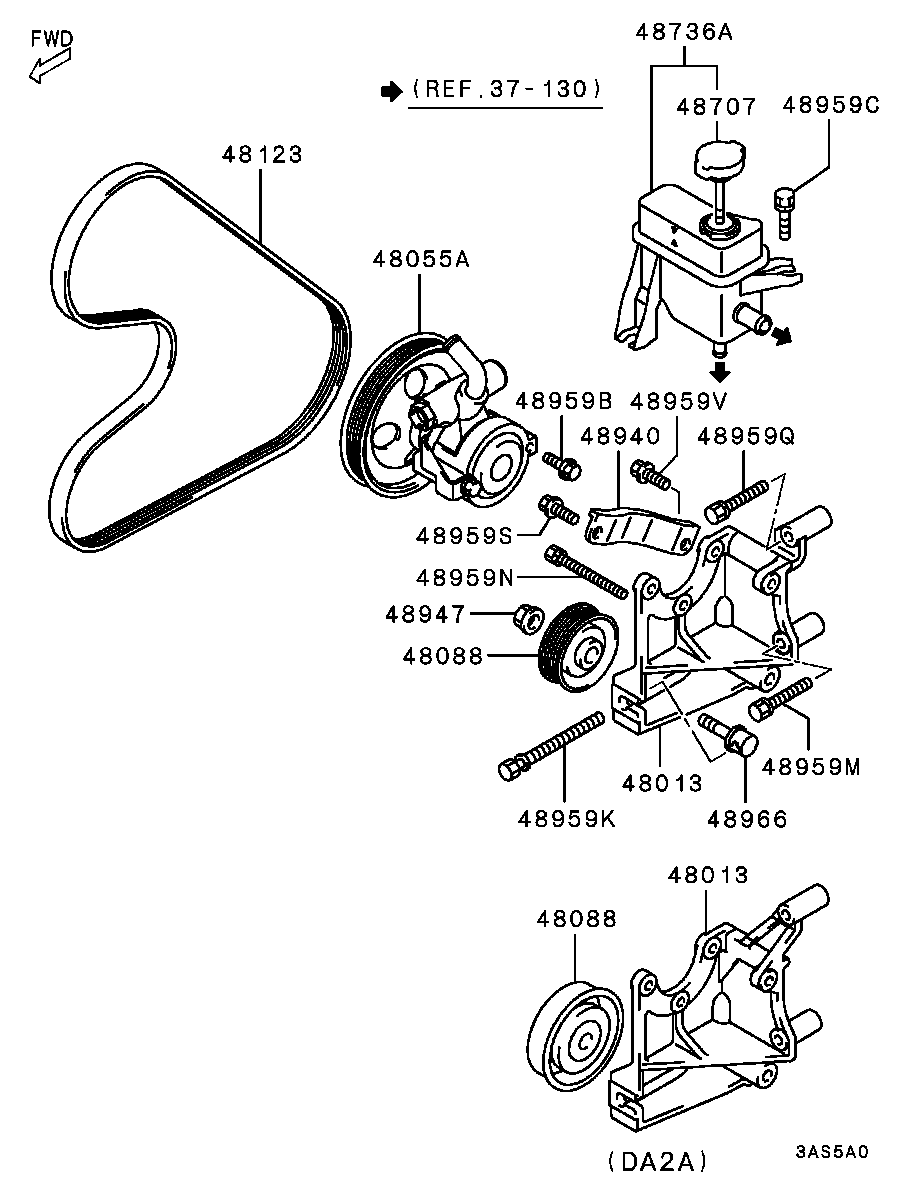 Mitsubishi MD345384 - Пистов ремък vvparts.bg