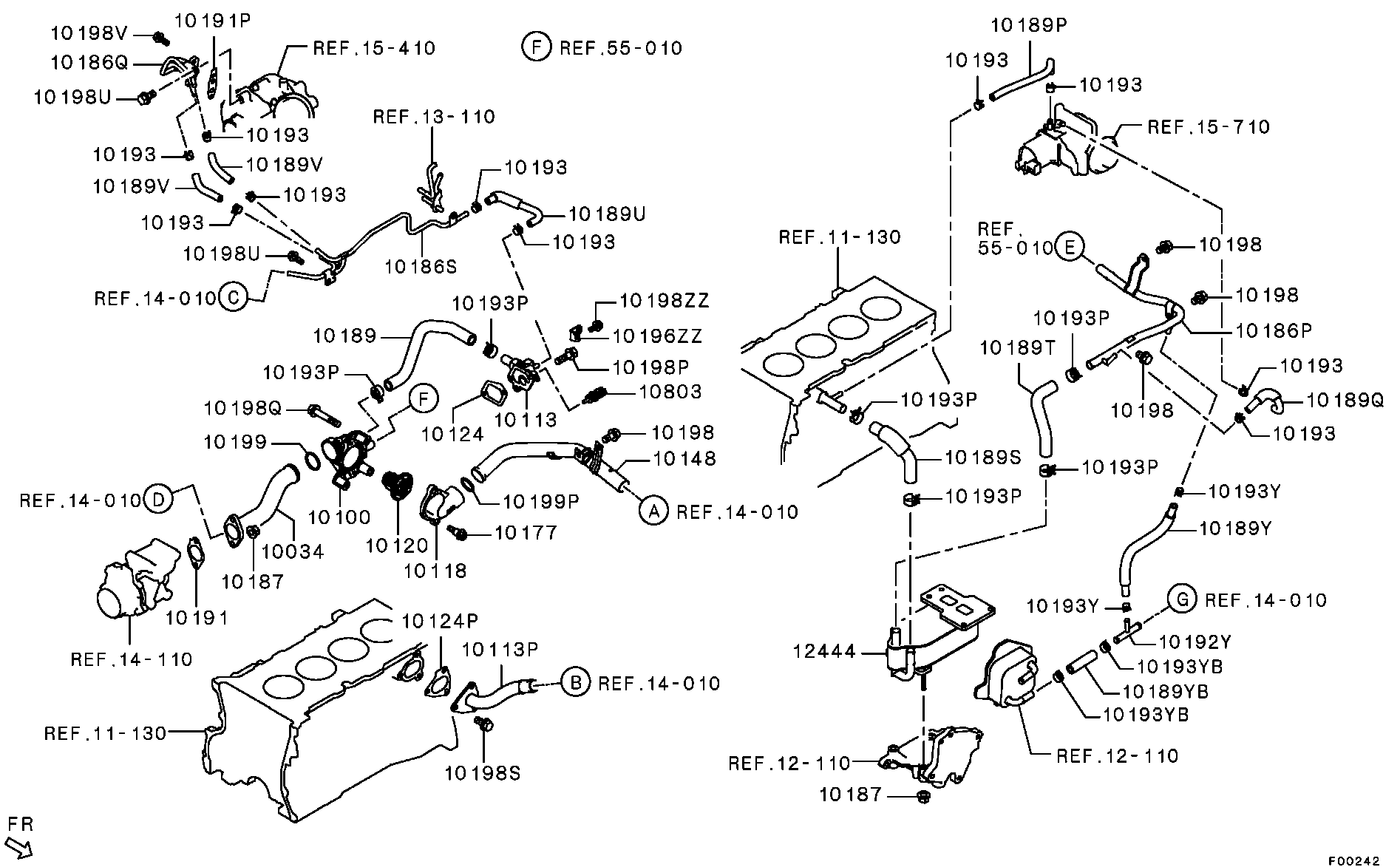 Mitsubishi 1305A190 - Термостат, охладителна течност vvparts.bg