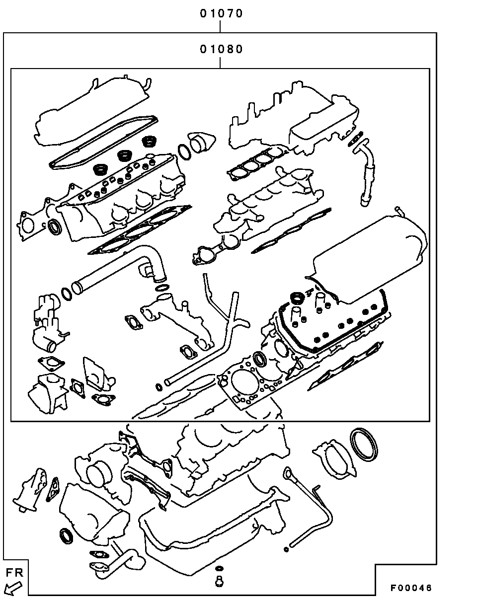 Mitsubishi MD977867 - Комплект гарнитури, цилиндрова глава vvparts.bg