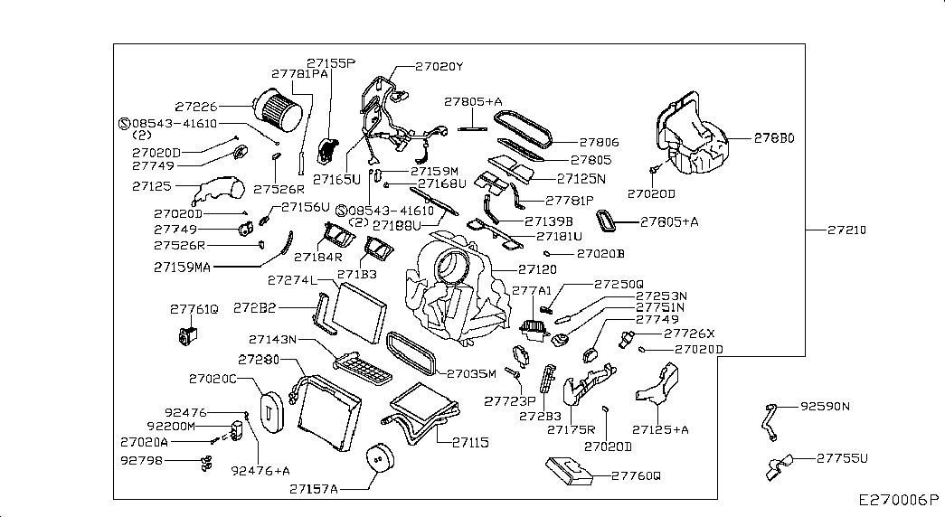 NISSAN 27277-4BU0A - Филтър купе (поленов филтър) vvparts.bg