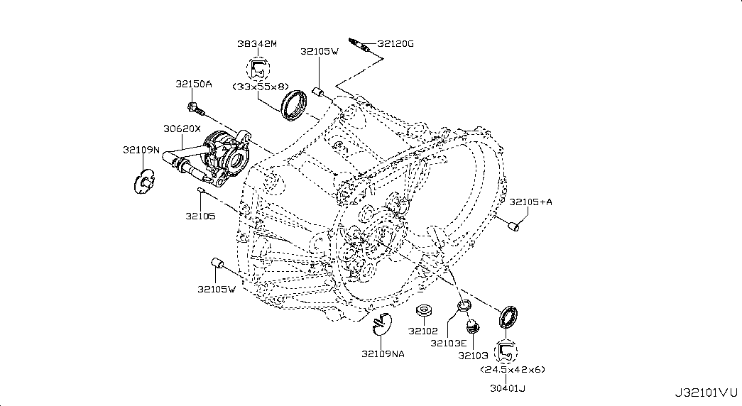 Nissan (Dongfeng) 30620-00Q1G - Лагер помпа, съединител vvparts.bg