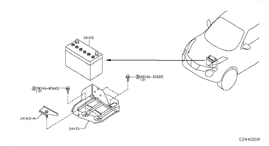 NISSAN 24410JD13A - Стартов акумулатор vvparts.bg