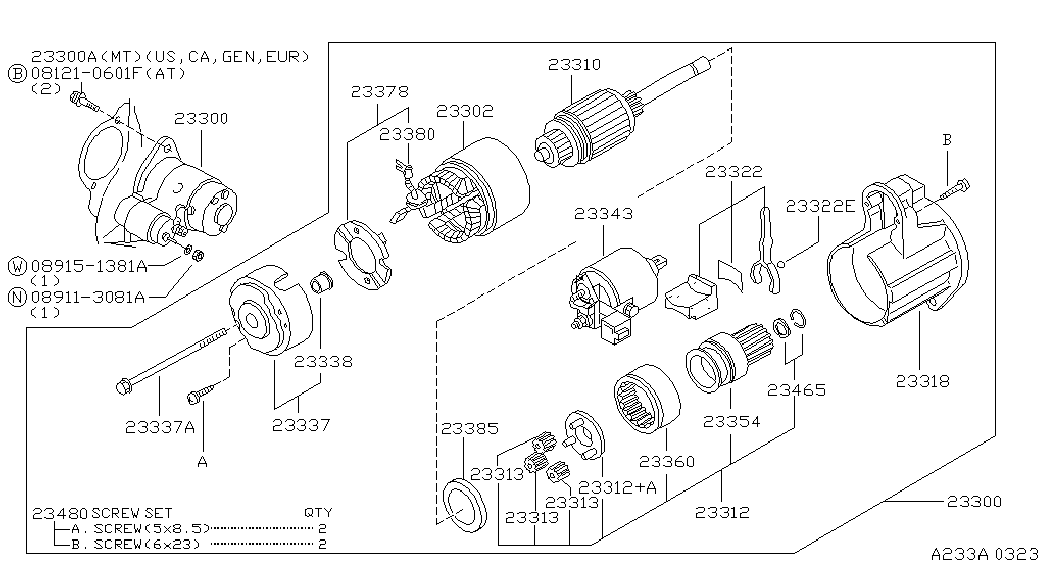 NISSAN 233120W010 - Зъбно колелце, стартер vvparts.bg