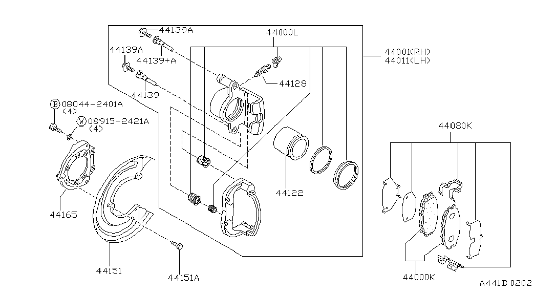 NISSAN 44001-VB200 - Спирачен апарат vvparts.bg