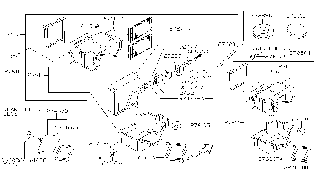 NISSAN 27274-7J125 - Филтър купе (поленов филтър) vvparts.bg