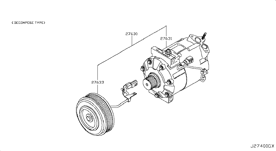 NISSAN 92660EN20C - Компресор, климатизация vvparts.bg