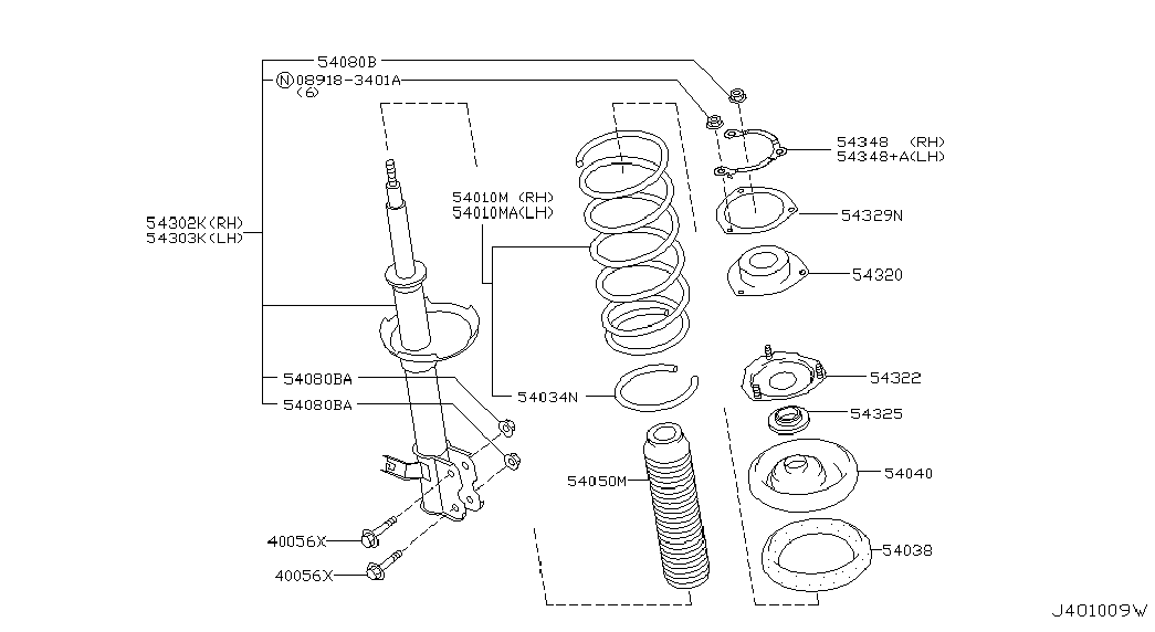 NISSAN 54303-8H726 - Амортисьор vvparts.bg