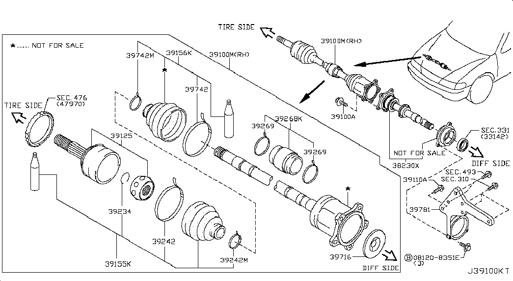 DACIA 391008H712 - Маншон, полуоска vvparts.bg