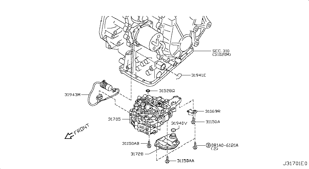 RENAULT 317281XF03 - Хидравличен филтър, автоматична предавателна кутия vvparts.bg