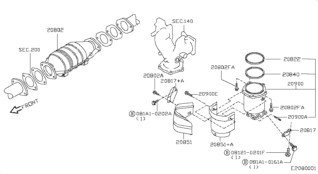 Datsun 208027J725 - Катализатор vvparts.bg