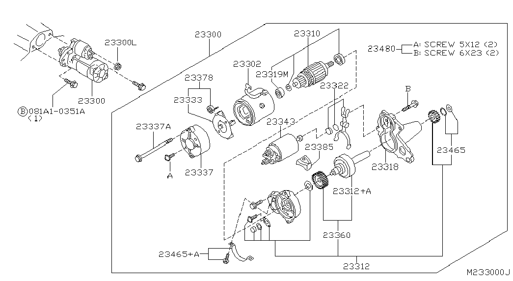 NISSAN 23300-AU601 - Стартер vvparts.bg