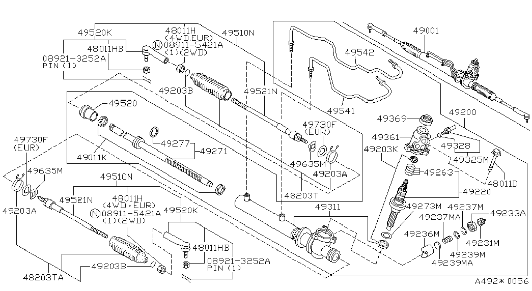 NISSAN 4900163C05 - Кормилна кутия vvparts.bg