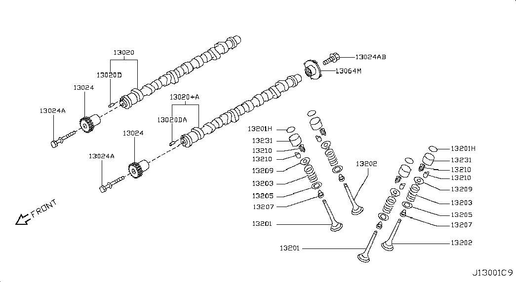 NISSAN 13024EB70A - Комплект ангренажна верига vvparts.bg