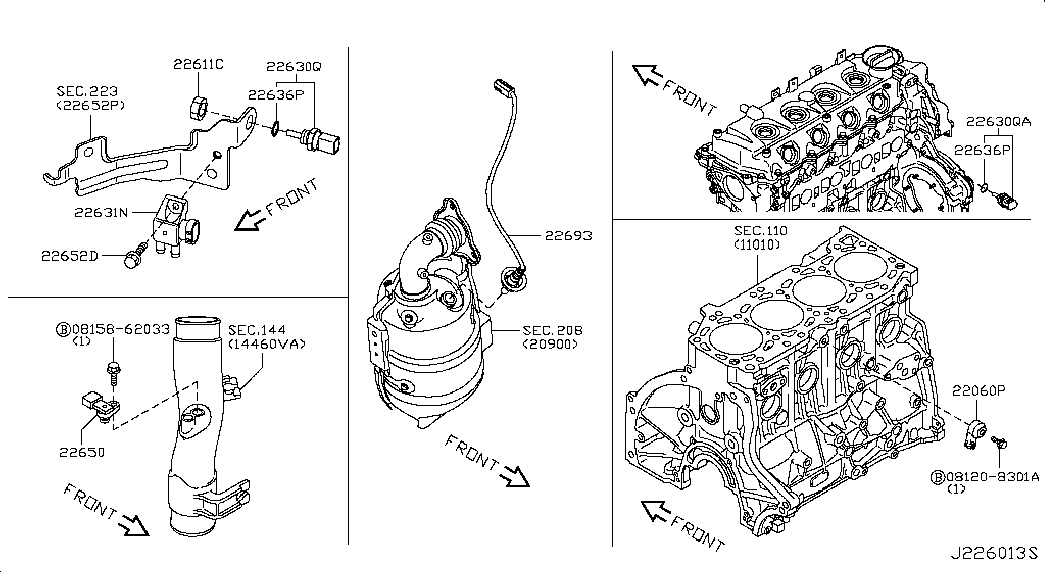 Infiniti 22630-JN00A - Датчик, температура на охладителната течност vvparts.bg