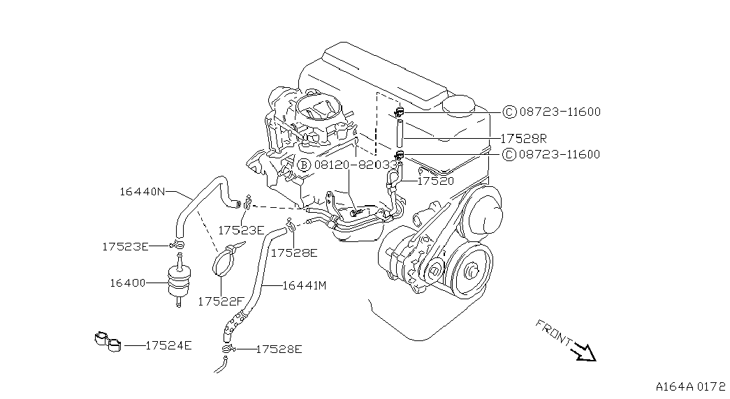 NISSAN 16400-V2700 - Горивен филтър vvparts.bg