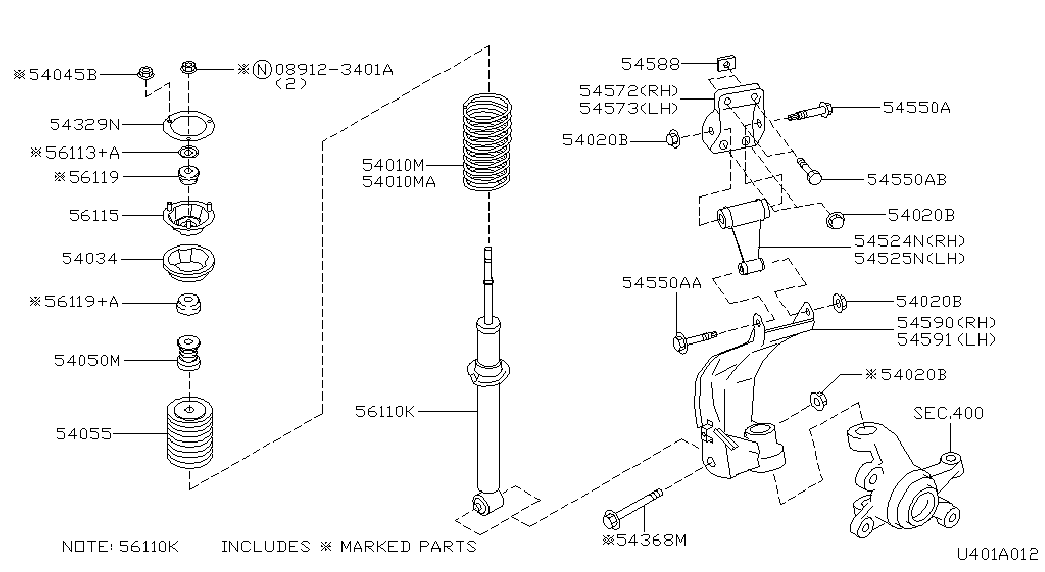 NISSAN 54524-2F010 - Носач, окачване на колелата vvparts.bg