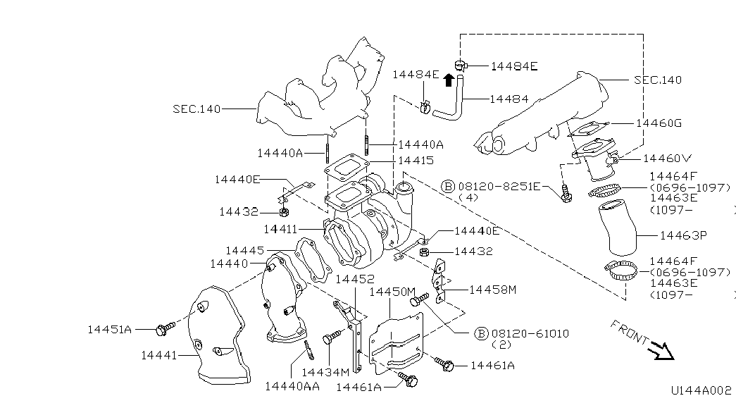 AUDI 144341C300 - Винт, изпускателна система vvparts.bg