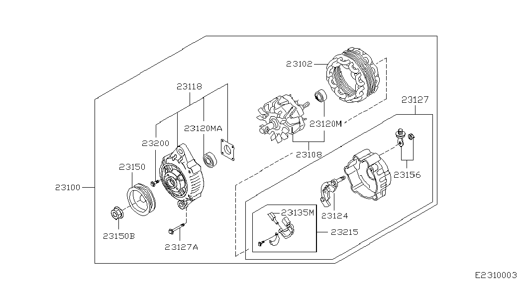 NISSAN 23100-4M510 - Генератор vvparts.bg