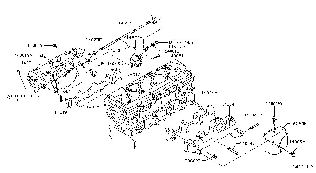 Vauxhall 140352W201 - Комплект гумички, стъбло на клапана vvparts.bg