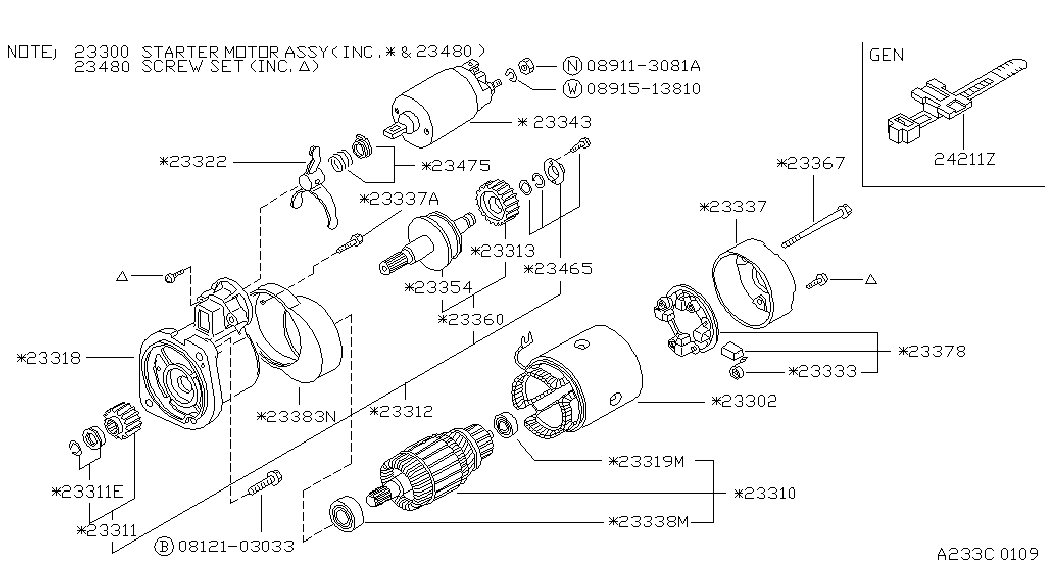 NISSAN 2330018C65 - Стартер vvparts.bg