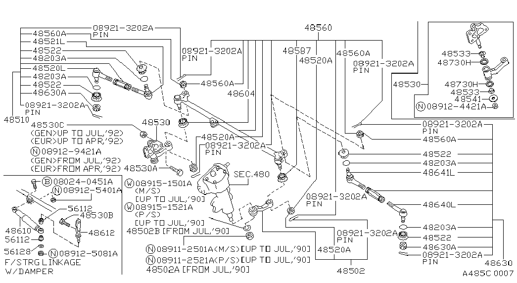 NISSAN 48530-31G25 - Паразитен хебел vvparts.bg