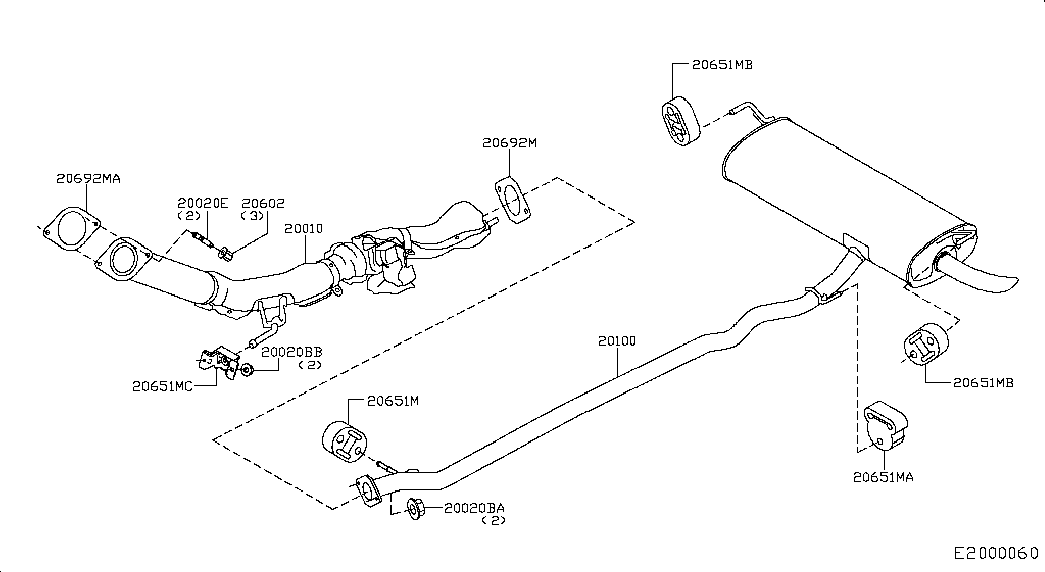 NISSAN 20100JD71B - Крайно гърне vvparts.bg